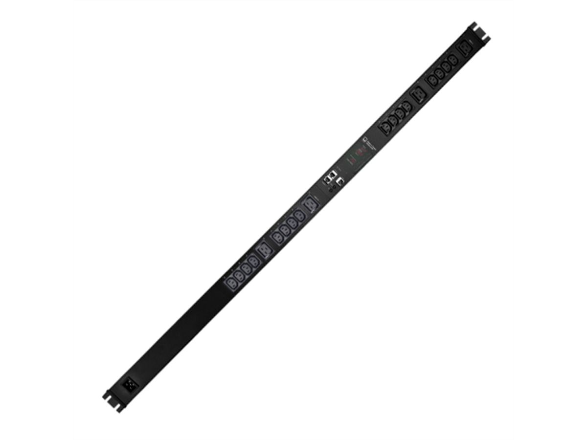 GUDE EPC 87-3300-18 PDU commutée et mesurée, 30 ports, verticale, 400V 3P , noir, 170 cm