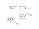BACHMANN TWIST 2 1xUTE 1xUSB A/C 22W 2,0m AEH RAL9010 30GE carré