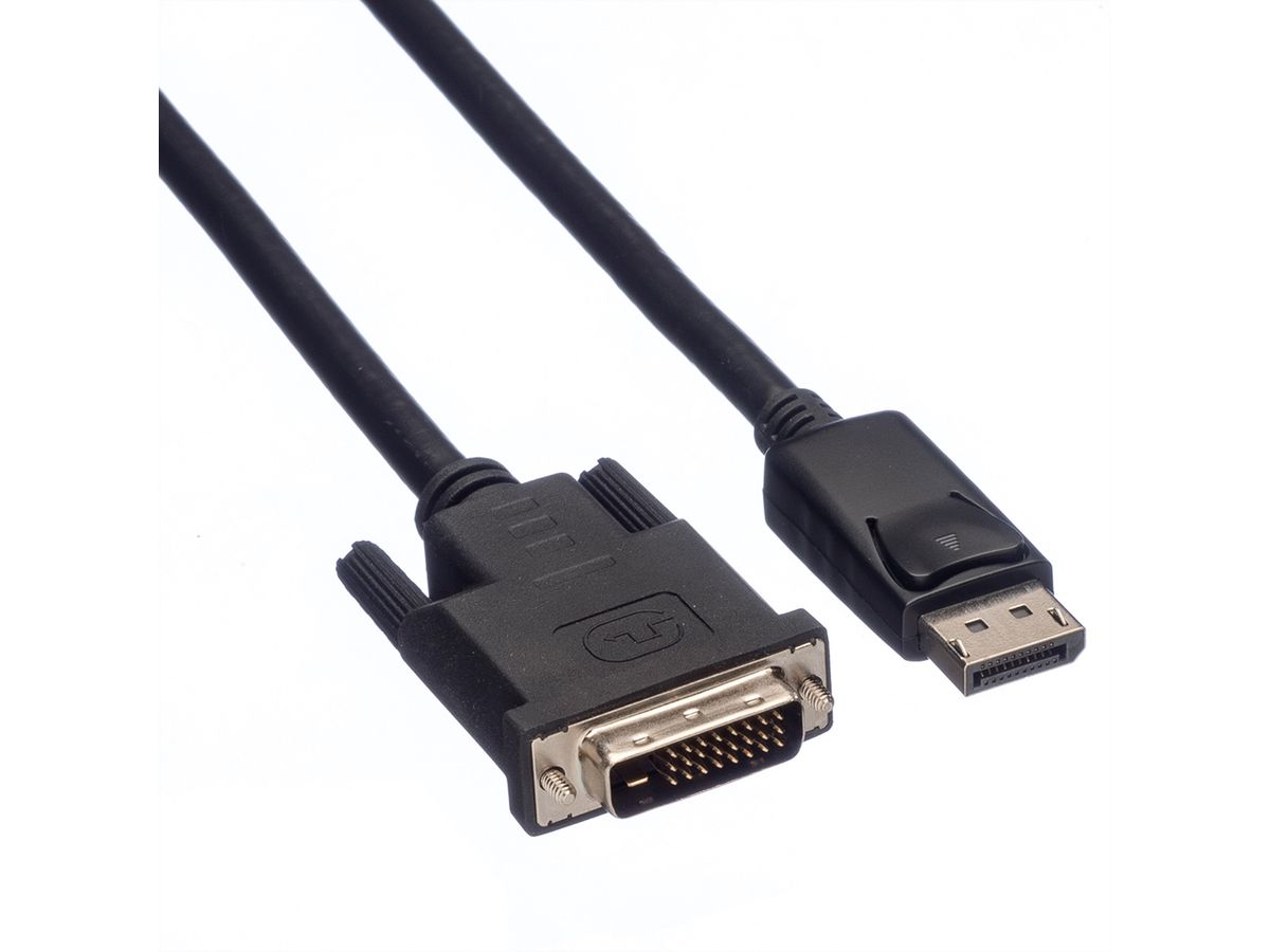 ROLINE Câble DisplayPort DP M - DVI M, LSOH, noir, 5 m