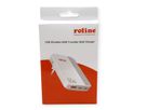 ROLINE Chargeur USB extra plat, avec prise Euro pliable, 65W