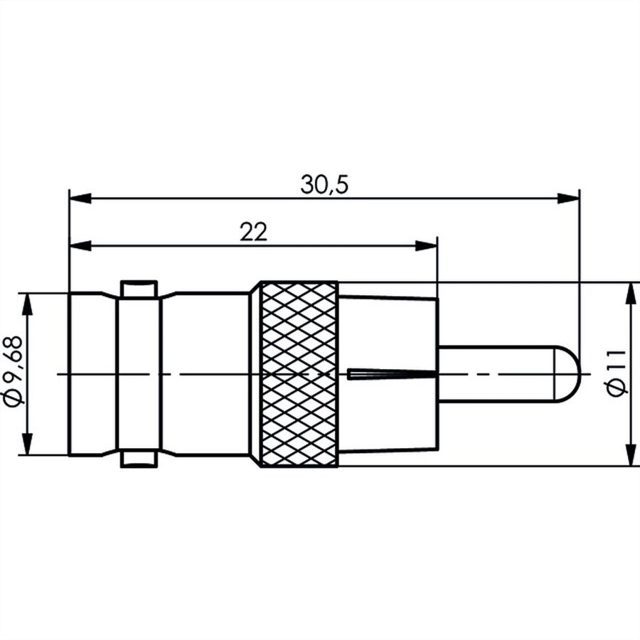 TELEGÄRTNER Adaptateur BNC-femelle / Cinch-mâle