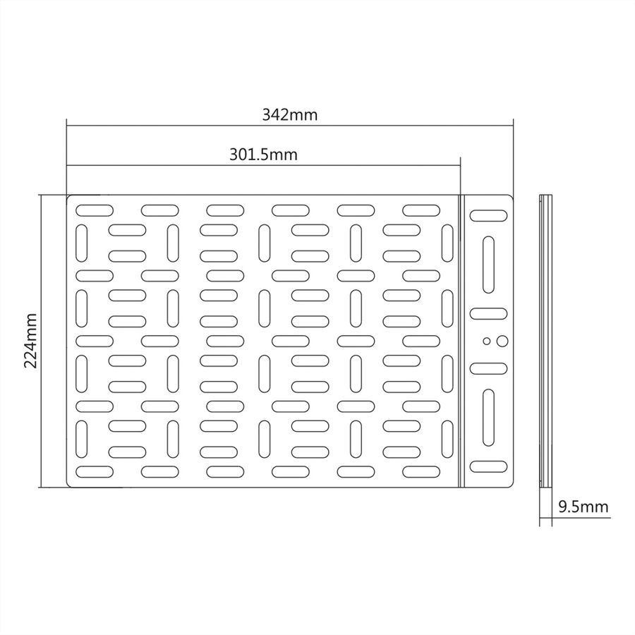 ROLINE Support pour lecteur multimédia, grand (340 x 224 mm)