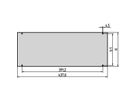 SCHROFF Inpac Face avant, 2 U, 2,5 mm, Al, anodisé, bords non traités