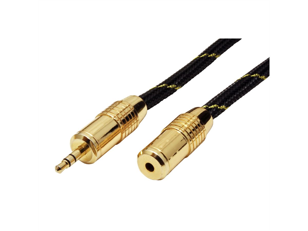 ROLINE GOLD Câble prolongateur 3,5mm audio M / F, Retail Blister, 5 m