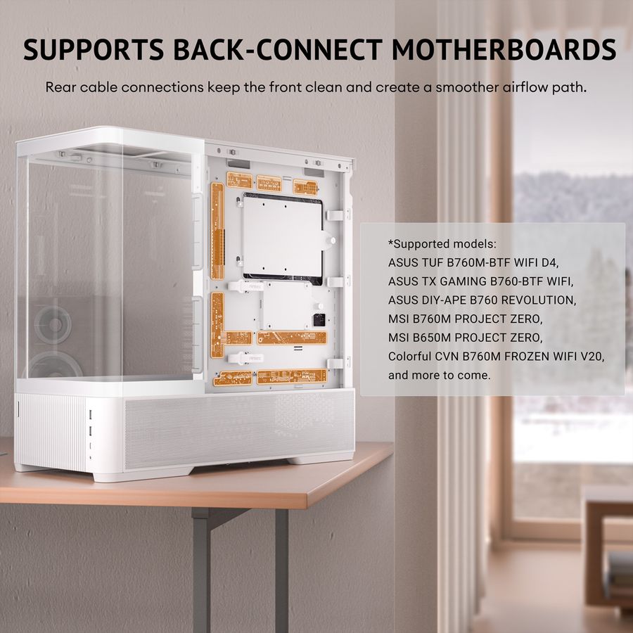 ANTEC Boîtier PC Constellation C6 Curve Air, format ATX Midi Tower, blanc