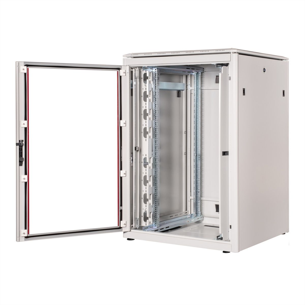 ROLINE 19" Baie réseau Pro 22U, 800x800 LxP Porte verre gris