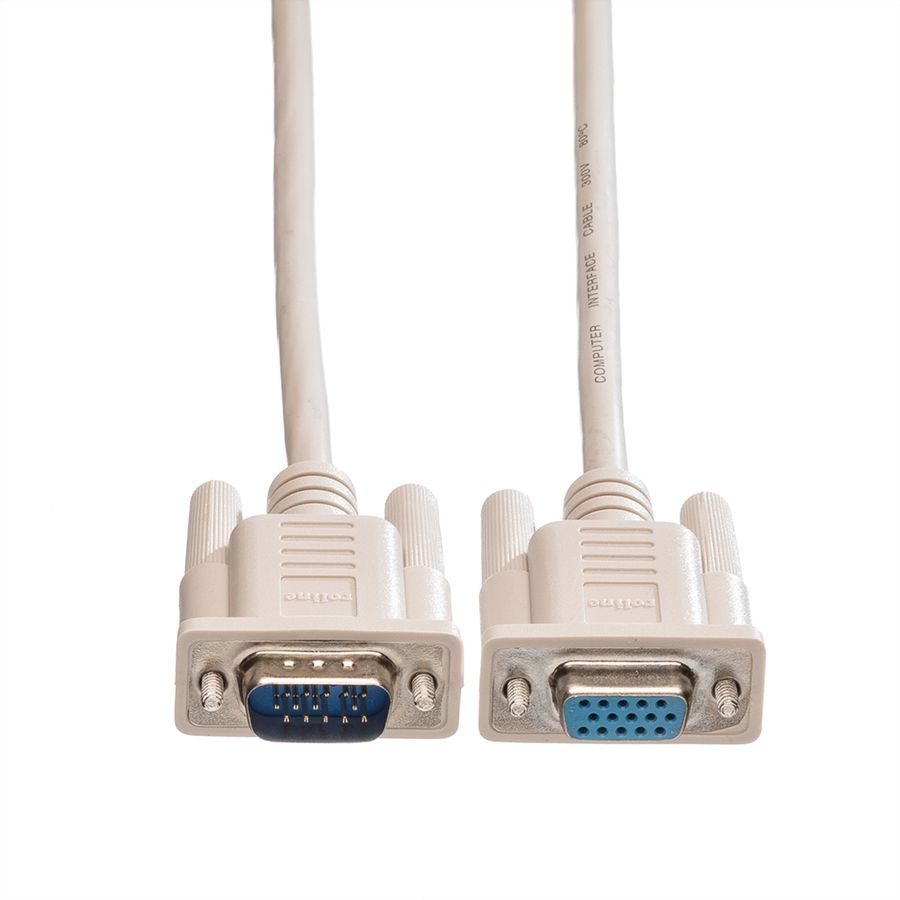 ROLINE VGA Câble pour écran HD15 F - HD15 M A-B, 3 m