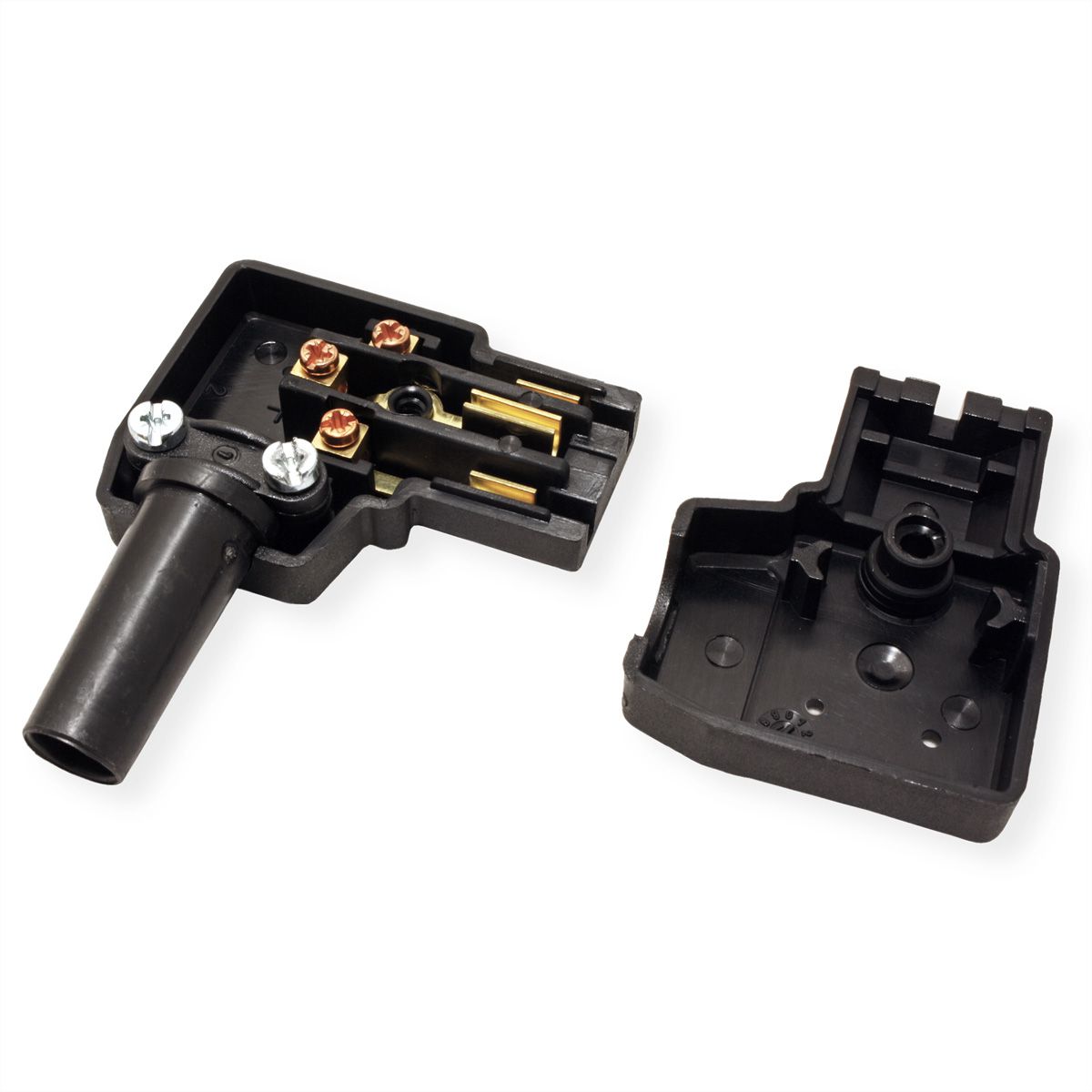 BACHMANN Coupleur IEC320 C13 10A/250VAC coudé à droite, noir