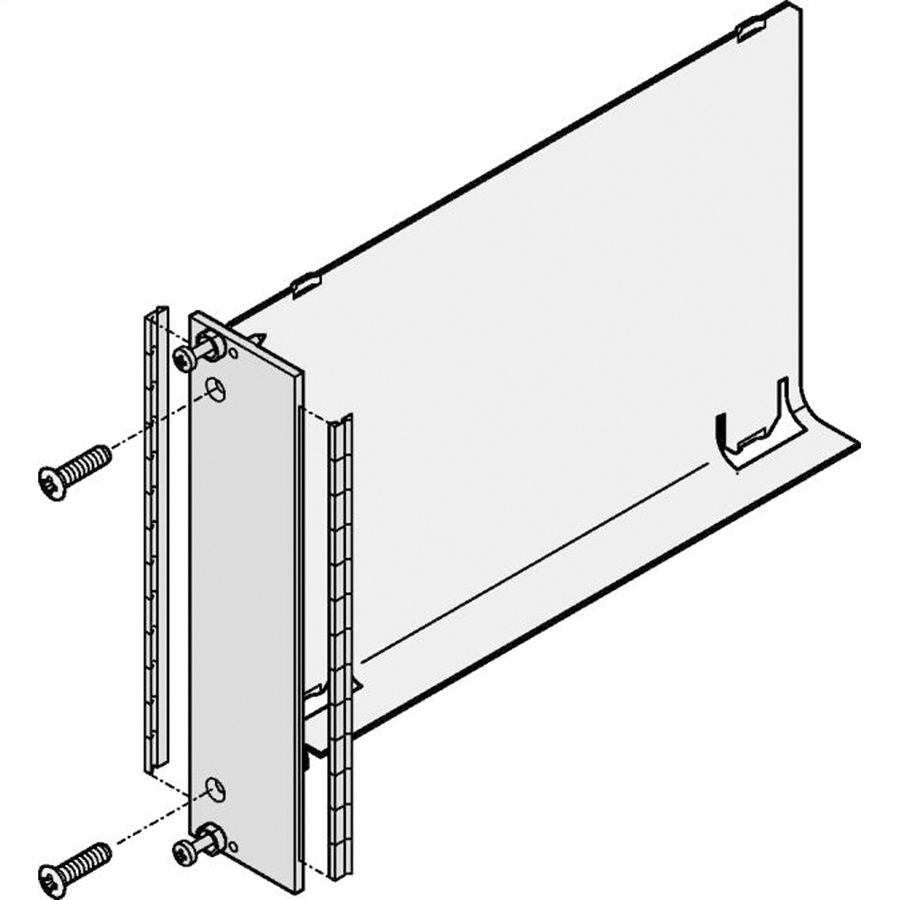 Déflecteur d'air SCHROFF, panneau avant, blindage Refrofit, acier, 3 U, 4 HP, 160 mm