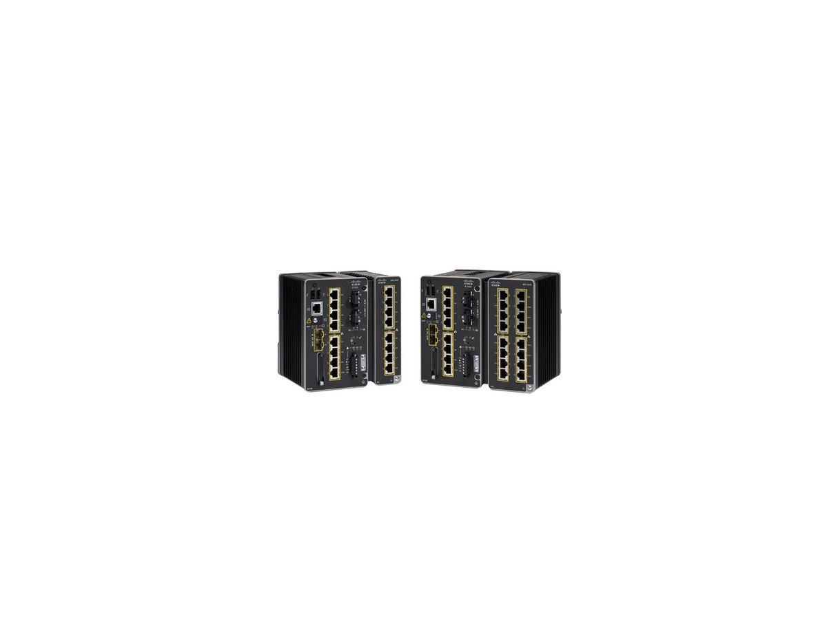Cisco Catalyst IE3300 Géré L2/L3 10G Ethernet (100/1000/10000) Connexion Ethernet, supportant l'alimentation via ce port (PoE) Noir