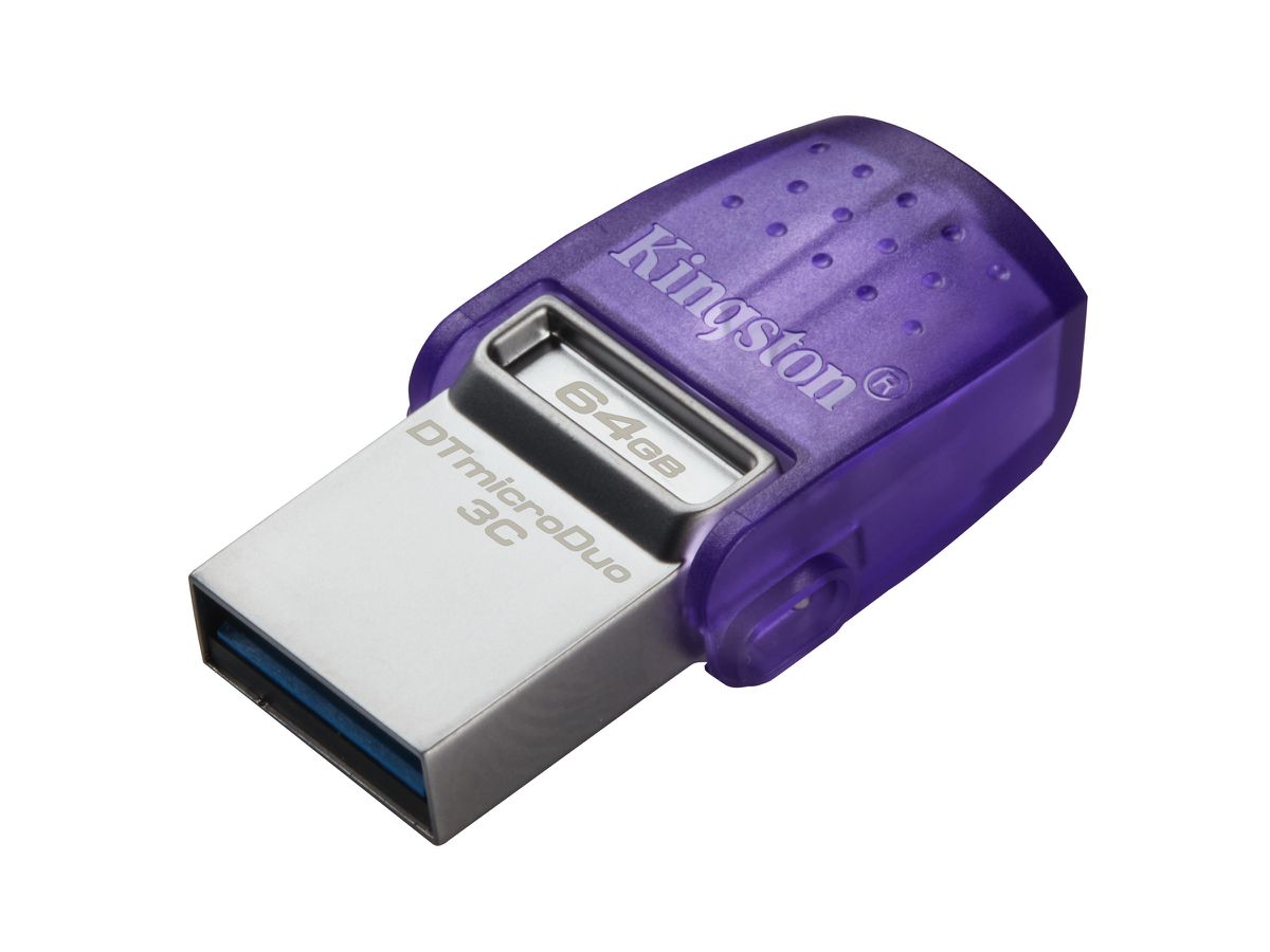 Kingston Technology DataTraveler 64 Go microDuo 3C 200 Mo/s dual USB-A + USB-C