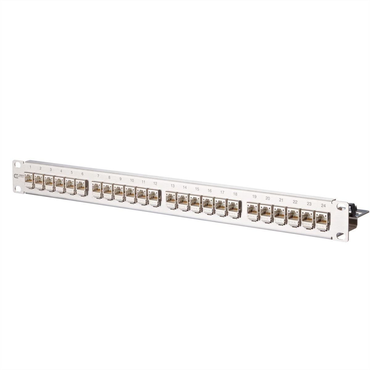 C6Amodul 24 ports 180°M 1UH acier inox, argent
