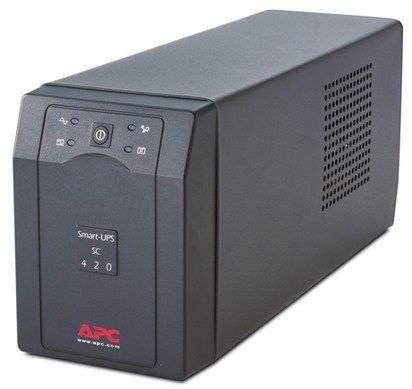 APC Smart-UPS Interactivité de ligne 420VA 4sortie(s) CA Tour Gris alimentation d'énergie non interruptible