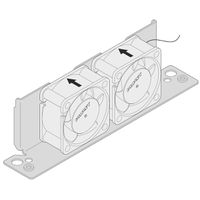 Support de ventilateur SCHROFF Interscale avec ventilateurs, 1 U, 399W, 310D, 5 ventilateurs (40 x 40 x 20)