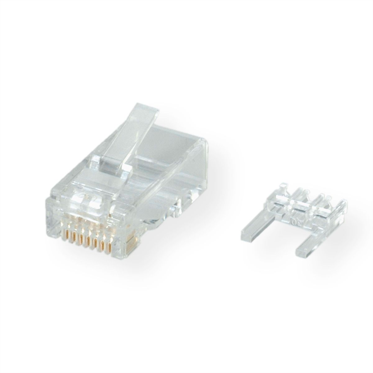 ROLINE Connecteur modulaire non blindé Cat.6 (Classe E) pour câble solide, 10 unités