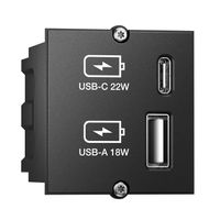BACHMANN Module Custom USB Double-chargeur, noir