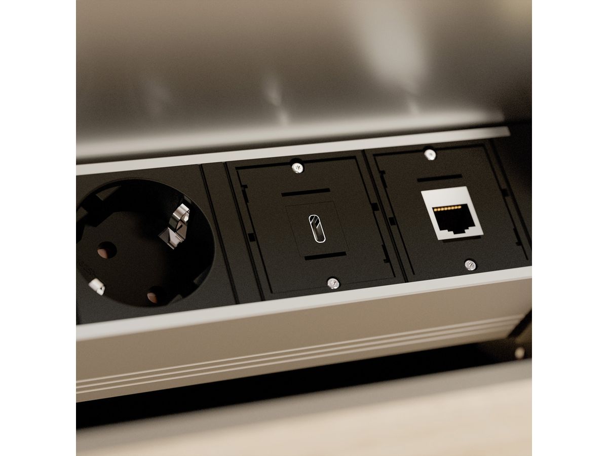 BACHMANN Keystone USB 3.1 Coupleur A/A femelle-Femelle noir, 0,5 m