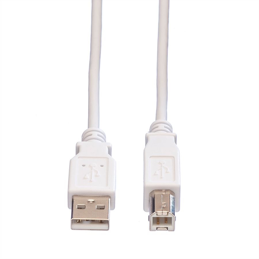 VALUE Câble USB 2.0 Type A-B, blanc, 3 m