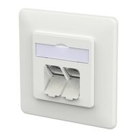 METZ CONNECT E-DAT C6A LSA++ Prise, 2 ports, encastré (UP), blanc signalisation brillant