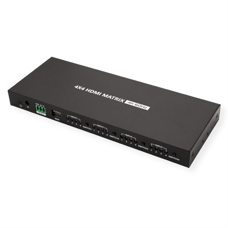 VALUE Switch Matriciel HDMI 4K, 4 x 4, avec télécommande