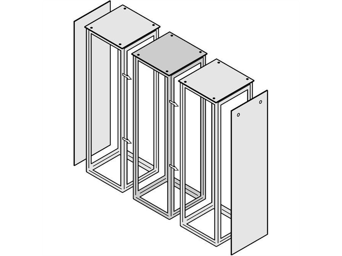 Kit de montage latéral SCHROFF pour Varistar, IP 55, avec joint d'étanchéité