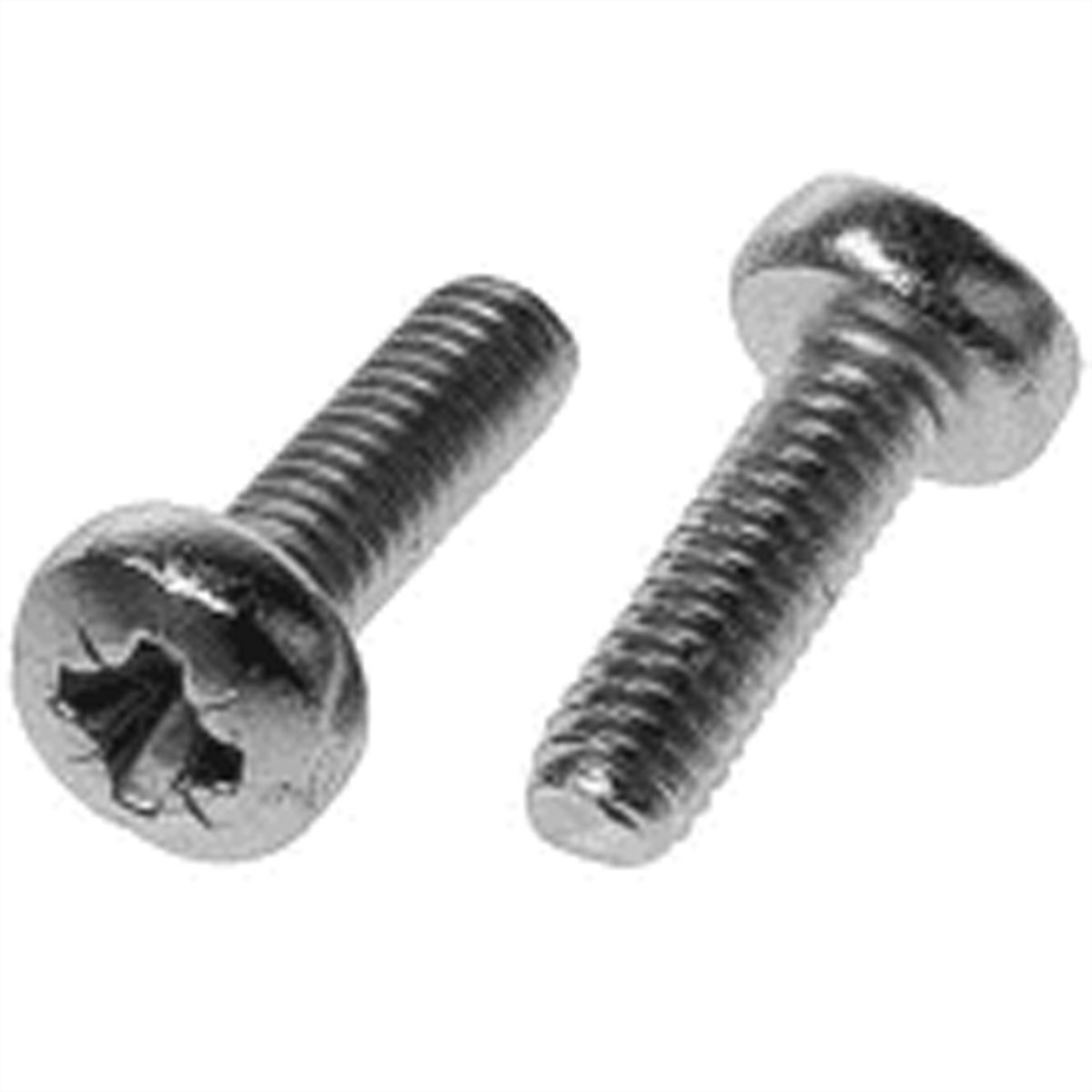 Vis à tête cylindrique de SCHROFF, Pozidrive, empreinte transversale M2.5x6, acier nickelé