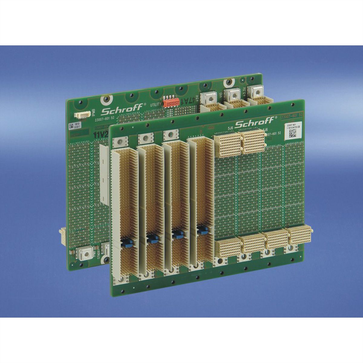 Carte-mère CPCI PlusIO SCHROFF, 3 U, 4 + 4 slots
