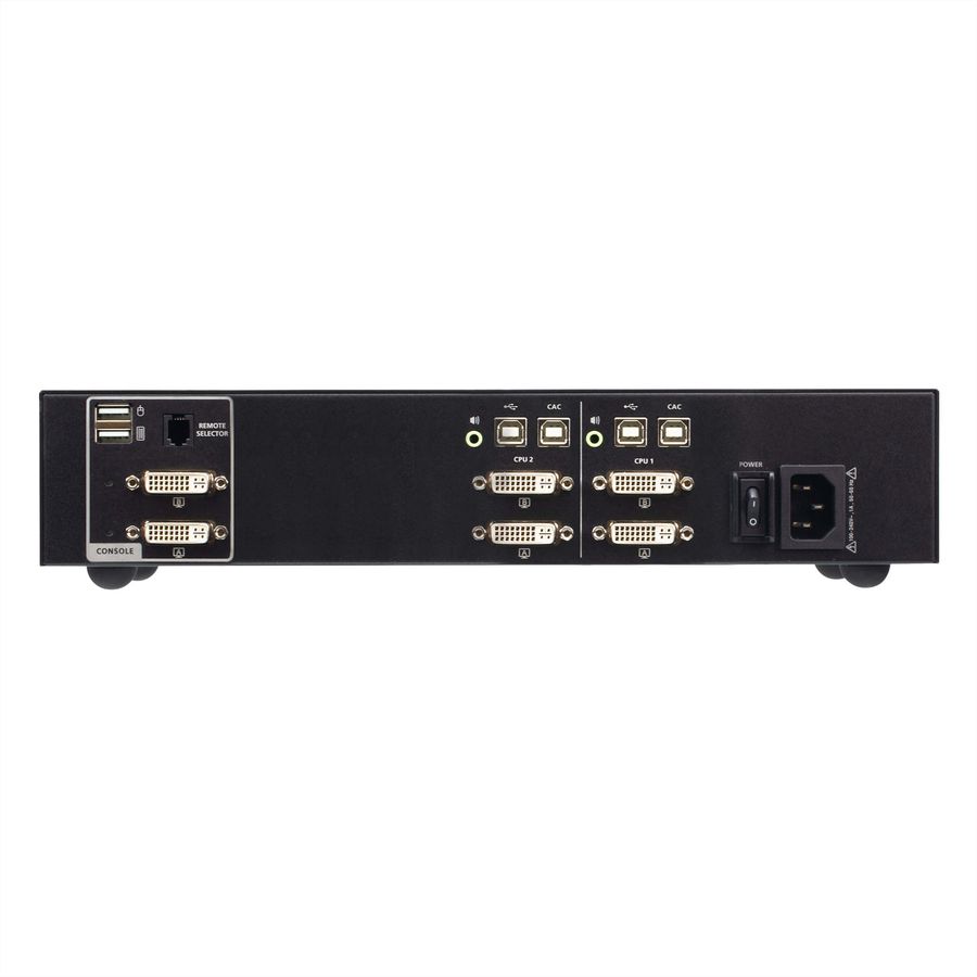 ATEN CS1142D4C Commutateur KVM sécurisé à double écran DVI 2 ports USB avec CAC