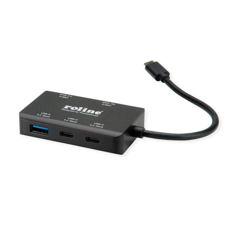 ROLINE Hub USB 3.2 Gen2 , 4 ports (2x A + 2x C), +PD(100W)