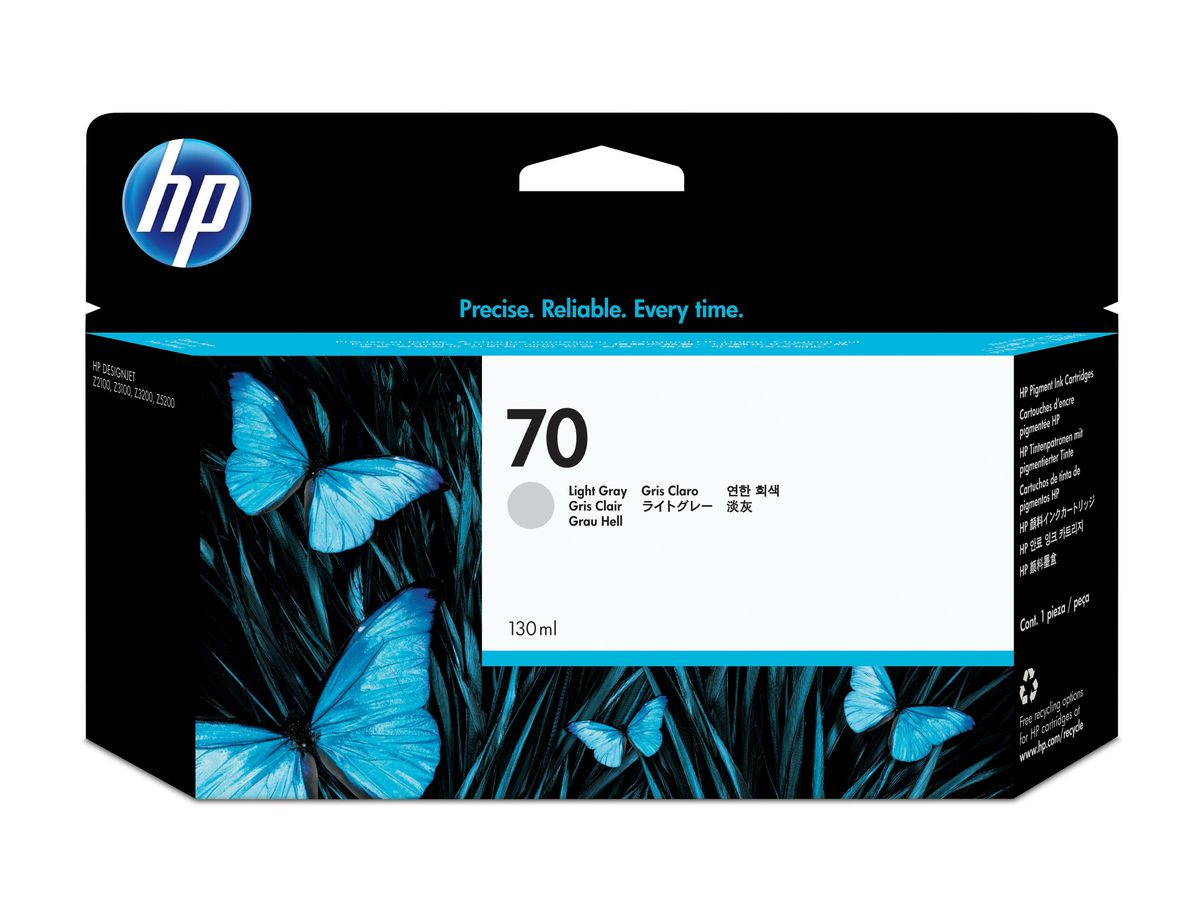 HP 70 cartouche d'encre DesignJet gris clair, 130 ml