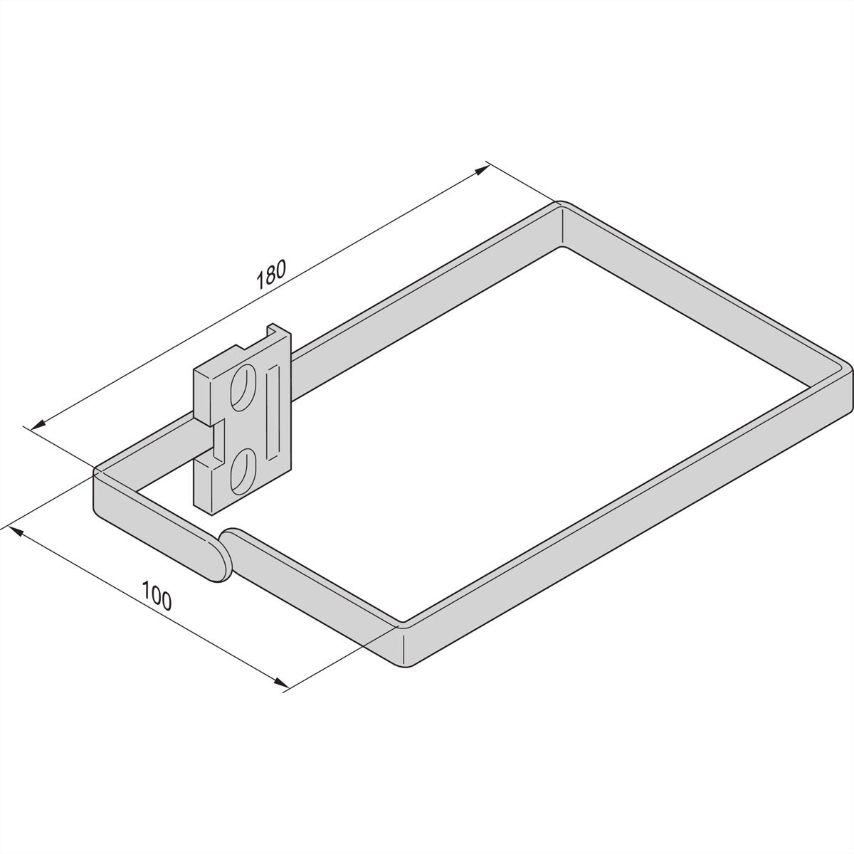 SCHROFF VARISTAR Etrier acier, 100x180