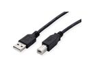 ROLINE RM Câble USB 2.0, type A-B, noir, 0,8 m