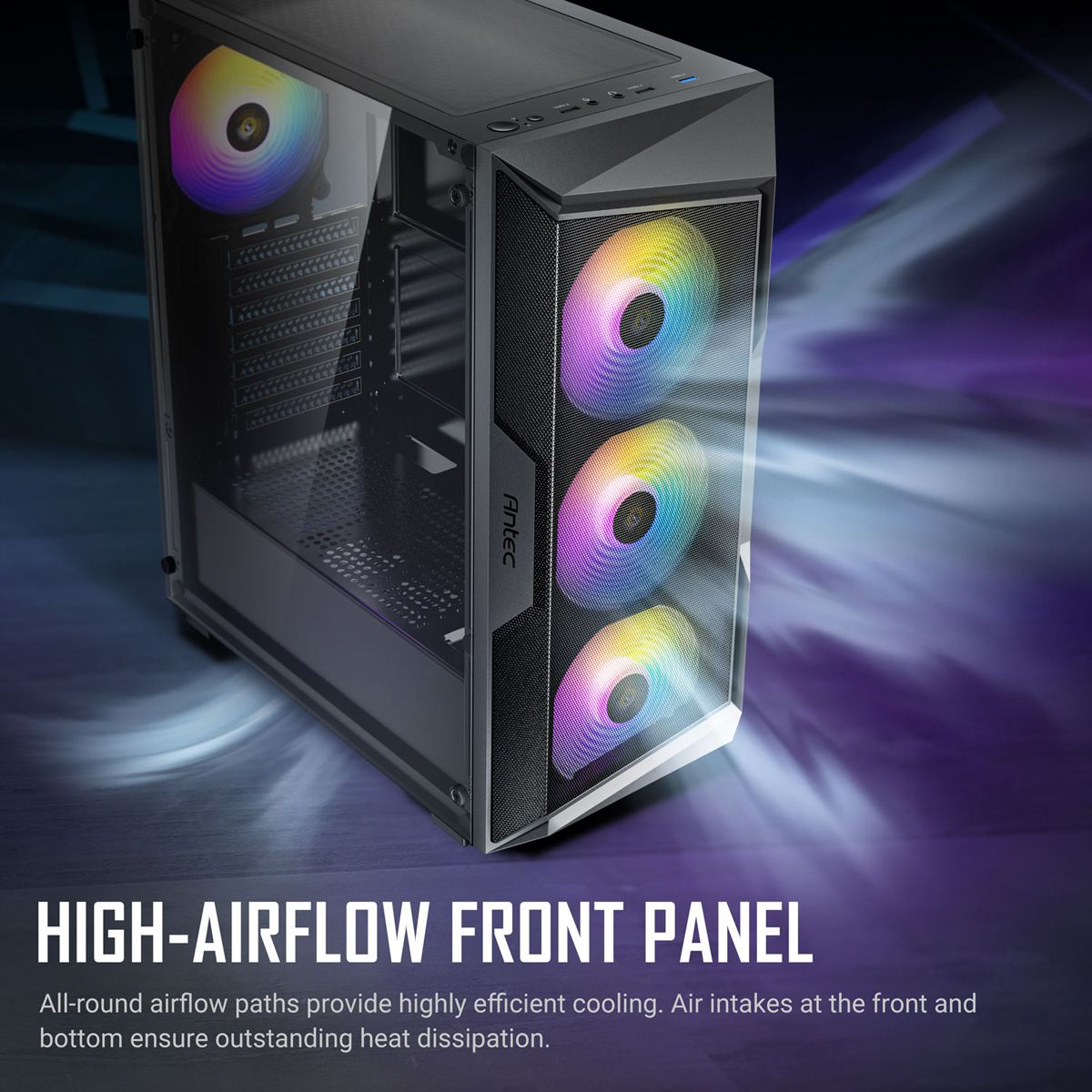 ANTEC AX61 Elite Boîtier PC Midi Tower Gaming ATX, noir