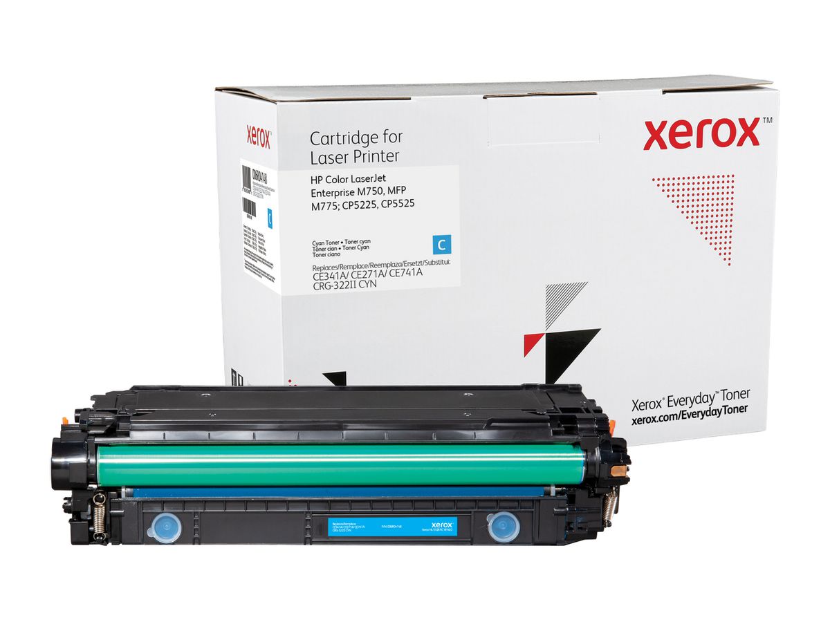 Everyday Toner Cyan ™ de Xerox compatible avec HP 651A/ 650A/ 307A (CE341A/CE271A/CE741A), Capacité standard