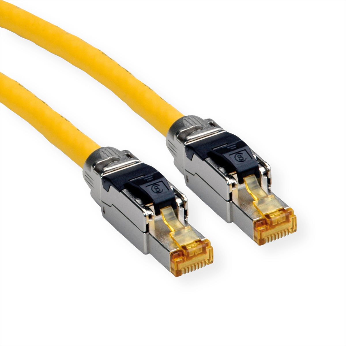 ROLINE Cordon Cat.8 (Classe I) S/FTP (PiMF), solide, LSOH, PoE, jaune, 3 m
