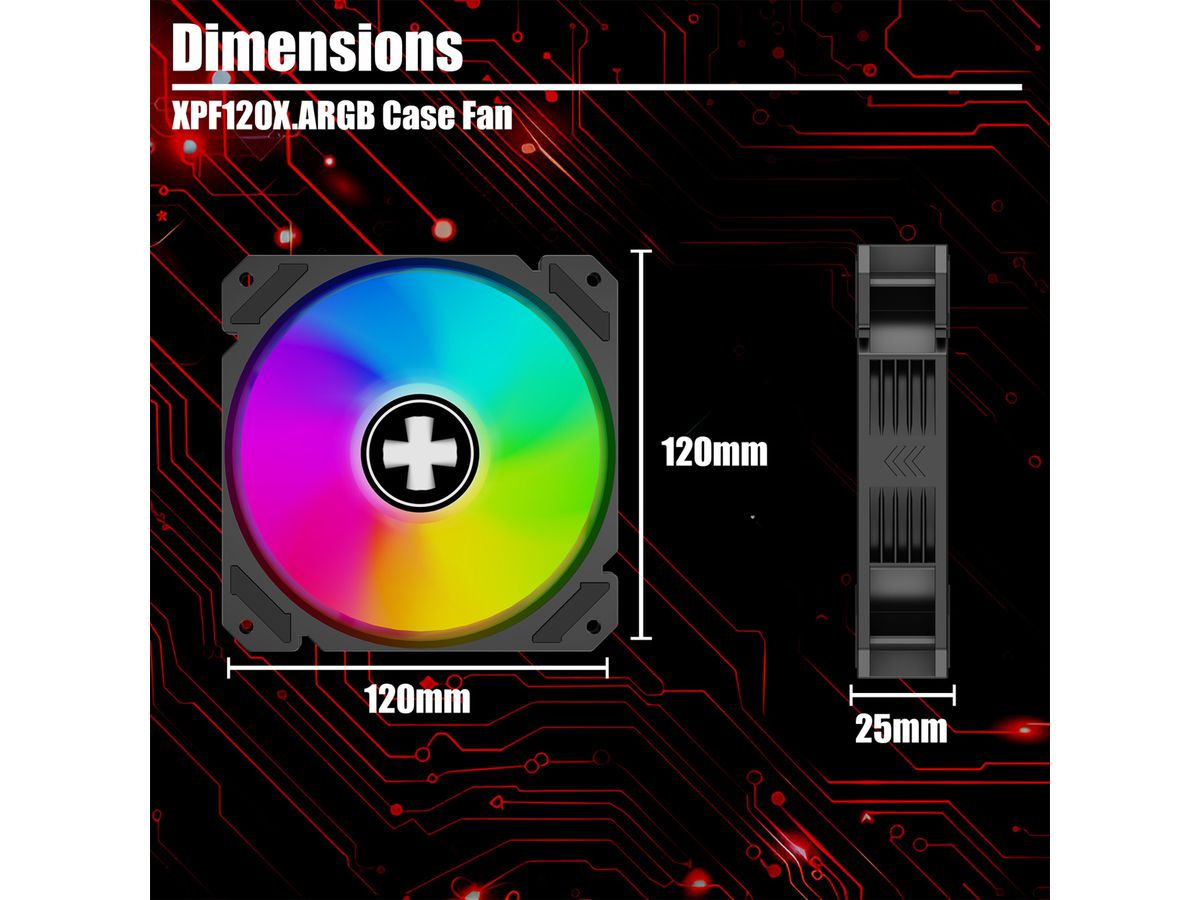 XILENCE Performance X  XF083, Ventilateur LED ARGB 120 mm