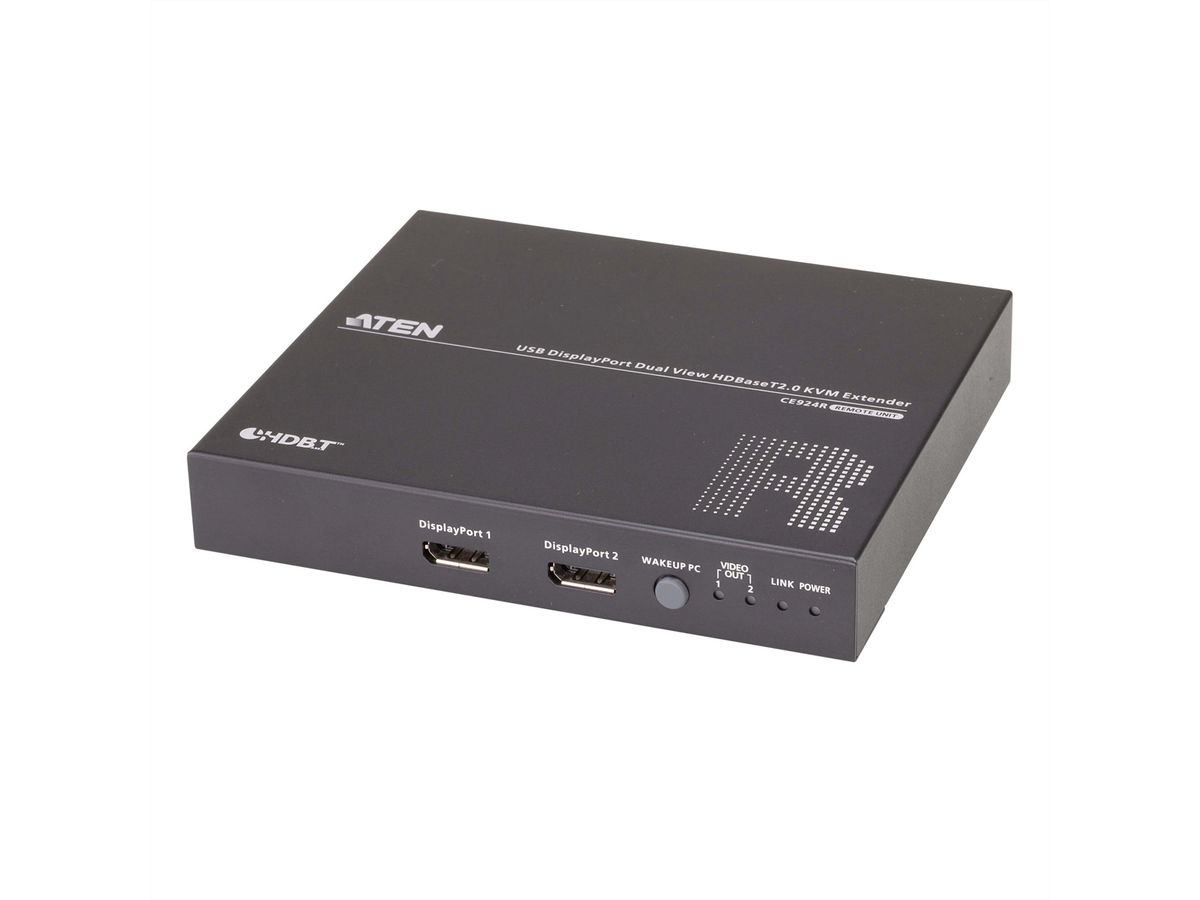 ATEN CE924 Système d’extension KVM USB DisplayPort double vue HDBaseT™ 2.0