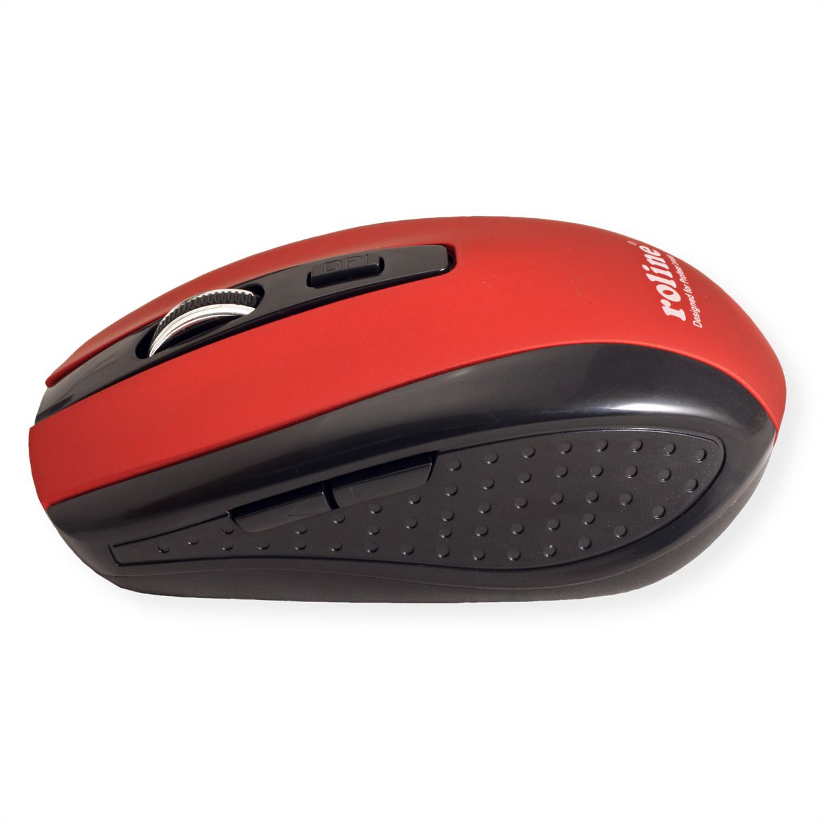 ROLINE Souris optique USB sans fil, rouge/noir