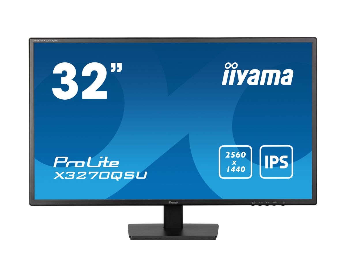 iiyama ProLite X3270QSU-B1 écran plat de PC 81,3 cm (32") 2560 x 1440 pixels Wide Quad HD LED Noir