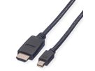 VALUE Mini DisplayPort Câble, Mini DP - HDTV, M/M, noir, 2 m