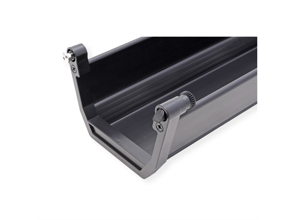 ROLINE Easy2Open Canal de câbles, montage sous le bureau, noir, 44,9 cm