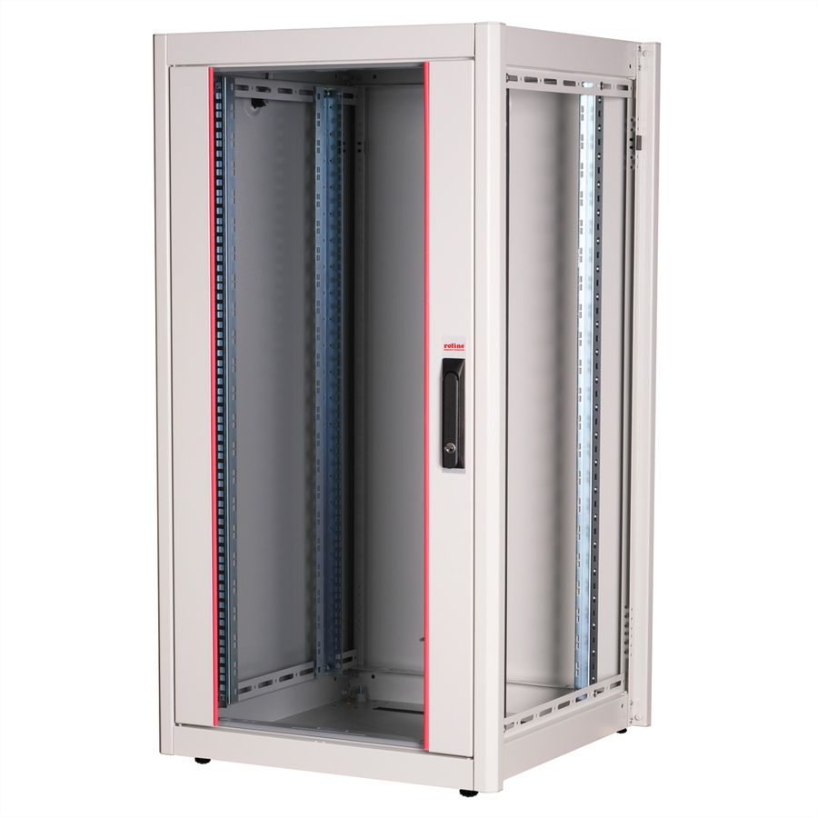 ROLINE 19" Baie réseau Basic 22U, 600x600 LxP Porte verre gris