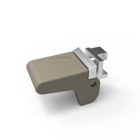 Poignée d'extracteur SCHROFF, forme de clé 1, haut, gris