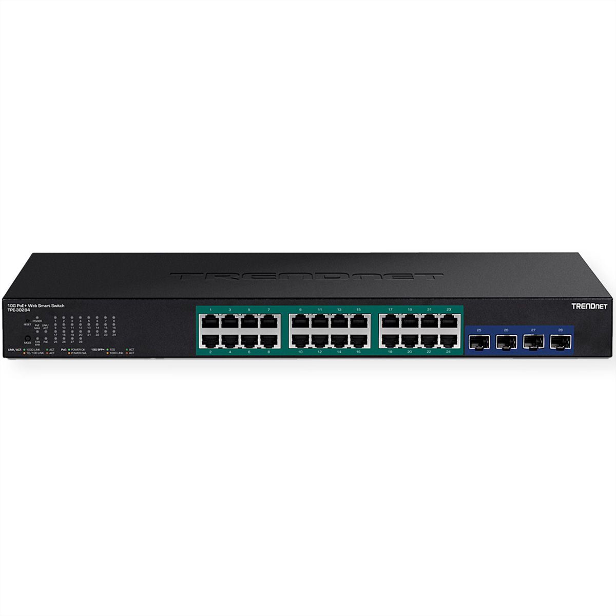 TRENDnet TPE-30284 Switch PoE+ web smart Gigabit à 28 ports avec logements SFP+ 10G