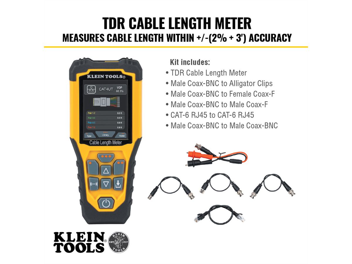 KLEIN TOOLS 501-915 TDR Mesure de longueur de câble