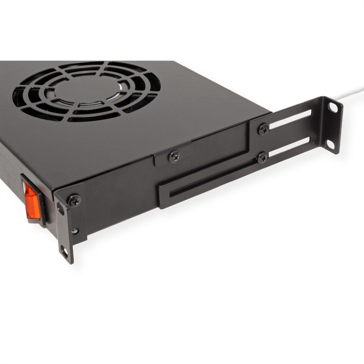ROLINE 19" Unité de ventilation, 2 ventilateurs, thermostat, noire