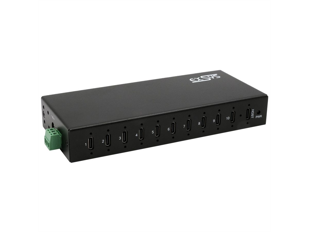 EXSYS EX-12270HMS HUB métallique 10 ports USB 3.2 Gen 2, 10x USB type C