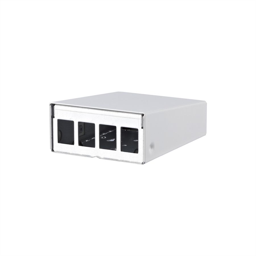 METZ CONNECT Keystone boîtier en saillie 4 ports blanc pur, non équipé