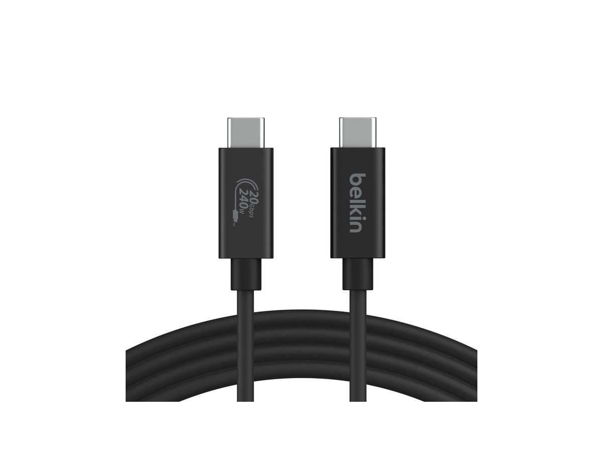 Belkin INZ004BT2MBK câble USB USB4 Gen 2x2 2 m USB C Noir