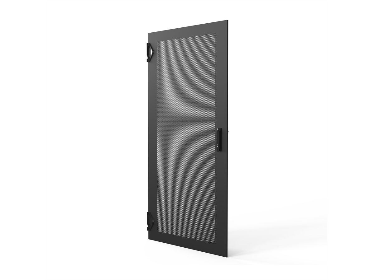 SCHROFF Porte 1400H 800L perforée IP20 fermeture 3 points RAL7021